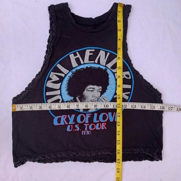 Rockin Artwork Jimi Hendrix Cry of Love US Tour 1970 Tank Cropped Festival Fun - Picture 14 of 15
